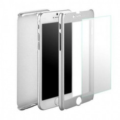 Husa FullBody MyStyle Silver pentru Apple iPhone 6 Plus / Apple iPhone 6S Plus cu acoperire completa 360 grade si folie de protectie gratis