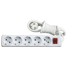 Prelungitor, cu intrerupator si led, 15 m, 5 prize foto