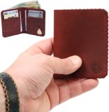 Portofel barbati din piele naturala, Jack S, grena