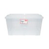 Cutie depozitare 120L cu capac si roti din plastic transparenta 800x515x420mm