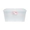 Cutie depozitare 120L cu capac si roti din plastic transparenta 800x515x420mm