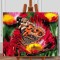 Set pictura pe numere (panza) Fluture in camp de anemone 40x50 cm
