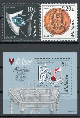 Moldova 1998 275/76 + bl 16 MNH - Europa: Festivaluri si sarbatori nationale foto