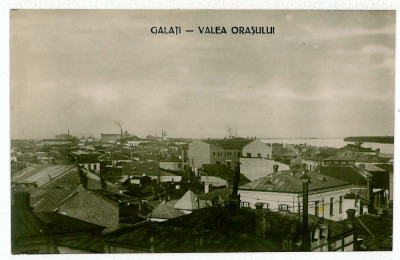 2076 - GALATI, Panorama, Romania - old postcard - real FOTO - unused foto