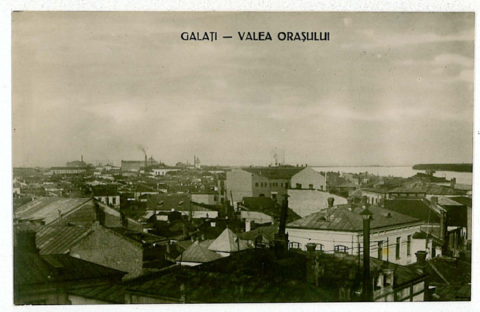 2076 - GALATI, Panorama, Romania - old postcard - real FOTO - unused
