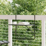 vidaXL Masă de balcon, negru, 60x40 cm, oțel 325924