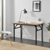Masa AATF-7703 cu picioare pliabile lemn fag/negru [neu.haus] HausGarden Leisure