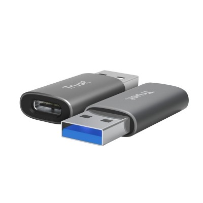 Adaptor Trust Calyx USB-A-USB-C, gri foto