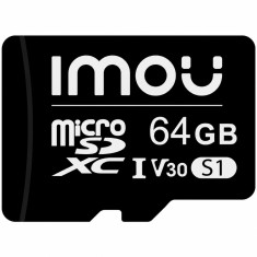 Card MicroSD, 64GB, Clasa 10, citire 95 MB s, scriere 38 MB s, IMOU, V30, U3, ST2-64-S1, MICROSD64-IMOU