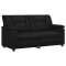 Set de canapea 2 pcs Negru Piele artificiala - 3