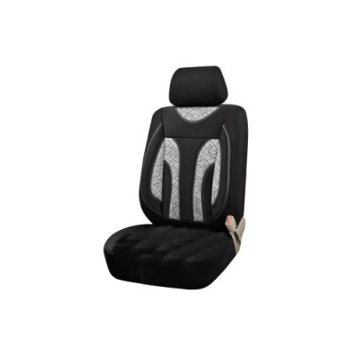 Huse scaun auto universale pentru fata culoare Negru cu Negru si insertii Gri 1+1 Cod: HNG1+1A foto