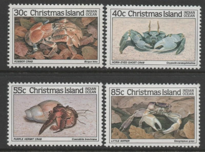 Christmas Island 1985 - Crabi (I), fauna, serie neuzata foto