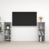 vidaXL Dulapuri TV, 2 buc., gri beton, 107x35x37 cm, lemn prelucrat