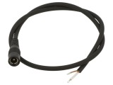 Cablu de Alimentare DC 5,5/2,1 mm Negru 0,5m