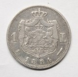 1 LEU 1884 . DETALII FOARTE FRUMOASE . CEA MAI BUNA STARE DE PE OKAZII .