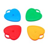 Set 4 greutati pentru baloanele cu heliu, flippy, 60 grame, 15 grame fiecare, plastic, forma inima, multicolor