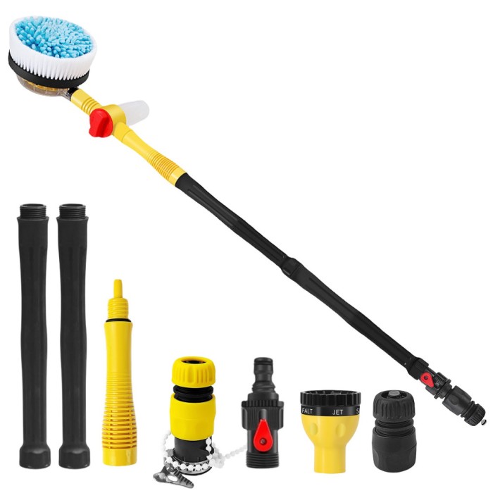 Set perii de spalat auto cu maner telescopic gxwcyi, rotative 360&deg;, multifunctionale, 100cm