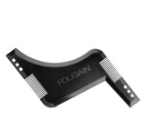 Pieptan Contur Barba FOLIGAIN Negru - Sablon Ghid Perfect, Fata, Barbierit Precis