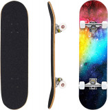 Glife Skateboard 7 straturi 31&quot;x8&quot; Pro Skateboard complet din lemn de arțar Long