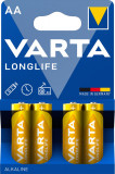 Baterie alcalina R6 (AA) 4 buc/blister LongLife Varta