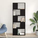 VidaXL Raft Stejar negru Lemn prelucrat 60 x 24 x 155 cm