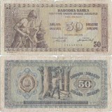 1946 ( 1 V ) , 50 dinara ( P-64a ) - Iugoslavia