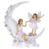 Cumpara ieftin Figurina Fairies on a Crescent Moon rasina 12 cm x 13 cm