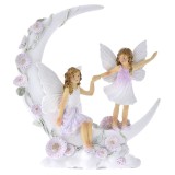 Figurina Fairies on a Crescent Moon rasina 12 cm x 13 cm, Iliadis Alexandros