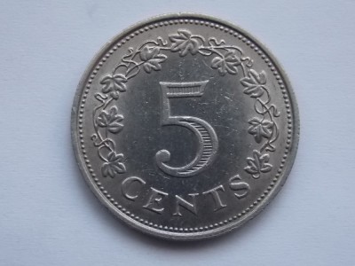 5 CENTS 1972 MALTA foto