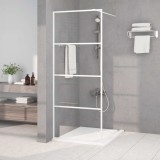 Cumpara ieftin Paravan de dus walk-in, alb, 80x195 cm, sticla ESG transparenta