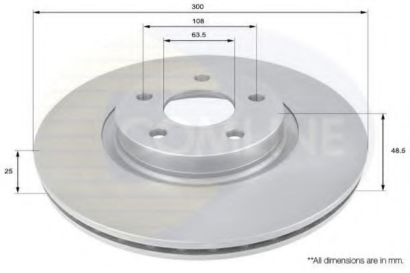 Disc frana VOLVO V50 (MW) (2004 - 2016) COMLINE ADC1227V