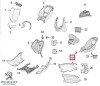 Carena laterala dreapta spate originala Peugeot Vivacity 3 L &acirc;&euro;&ldquo; Vivacity 3 L Sportline 2T - Vivacity 3L 4T 50cc (rosie)