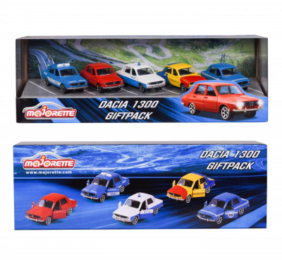 MAJORETTE SET 5 MASINUTE METALICE DACIA 1300 7.5CM SuperHeroes ToysZone foto