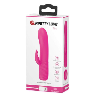 Pretty Love Tim - Vibrator iepuraș, 15 cm foto