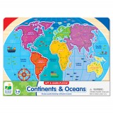 Cumpara ieftin Puzzle Continente si Oceane The Learning Journey, 22 piese, Joc Educativ 3-6 ani
