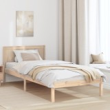 VidaXL Cadru de pat din pin single Natural Lemn masiv de pin 90 x 200 cm