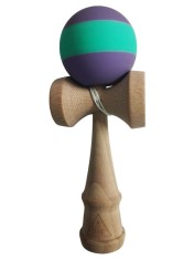 Kendama profesionala, Bila din lemn cu strat de silicon, Mov/albastru, 36KD foto