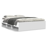 Cumpara ieftin Cadru de pat, alb ,135x190 cm, lemn prelucrat