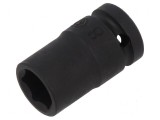 Cap tubular 1/4&quot; 6-puncte 23mm scurtă cu impact