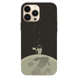 Husa compatibila cu Apple iPhone 15 Pro Max model Moon Man, Silicon, TPU, Viceversa, Transparent, Carcasa