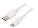 Cablu USB 3.0 A la C 1.8m Alb Aurit