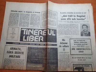 ziarul tineretul liber 12 februarie 1991 foto