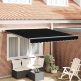 Cumpara ieftin Cortina Retractabilă Manual Negru 350 x 250 cm țesătură