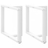 Picioare Masa Metalice vidaXL Albe 100x35cm Forma T, Set 2 Bucati, Reglabile, Otel Vopsit