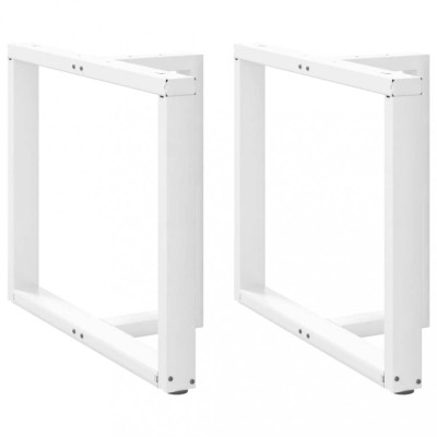vidaXL Picioare de masă &amp;icirc;n formă de T, 2 buc., alb, 100x35x(72-73) cm, oțel foto