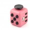 Cub antistres, fidget, roz cu butoane negre, 3x3x3 cm
