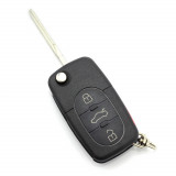 Audi - carcasa cheie tip briceag cu 3+1 butoane, buton de panica si baterie 2032 - CARGUARD Best CarHome