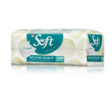 Servetele faciale moi uscate, imbibate cu lotiune, Sano Soft , 2x100 buc