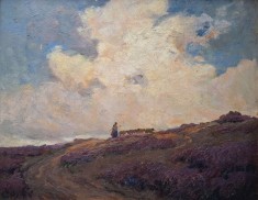 Samuel Mutzner (1884-1959)-Peisaj pastoral, pictura pe lemn foto