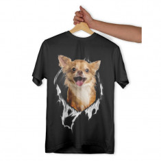 Tricou personalizat dama &quot;CHIHUAHUA&quot;, Negru, Marime L